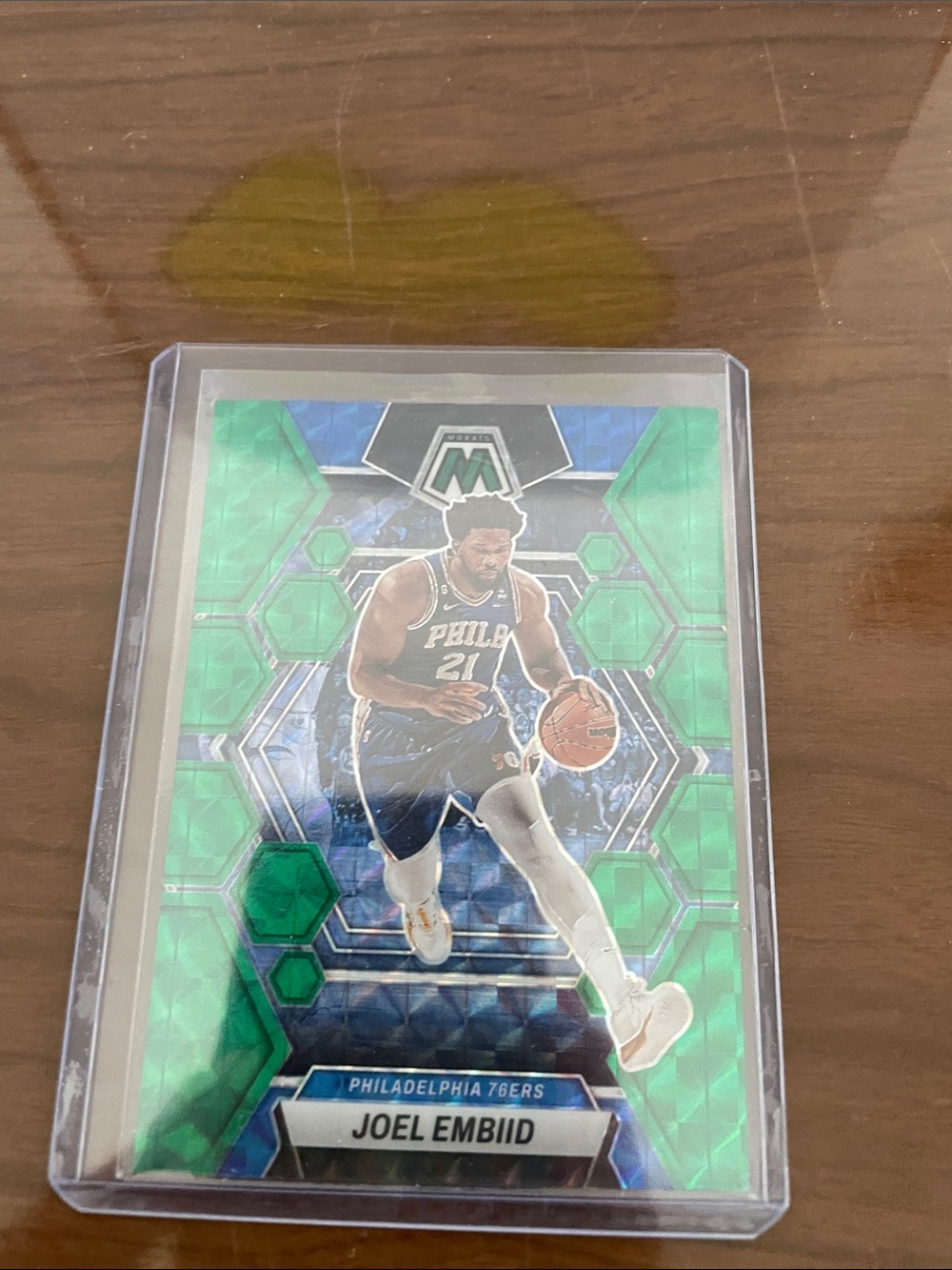 Panini Joel Embiid Basketball Card Green Blue
